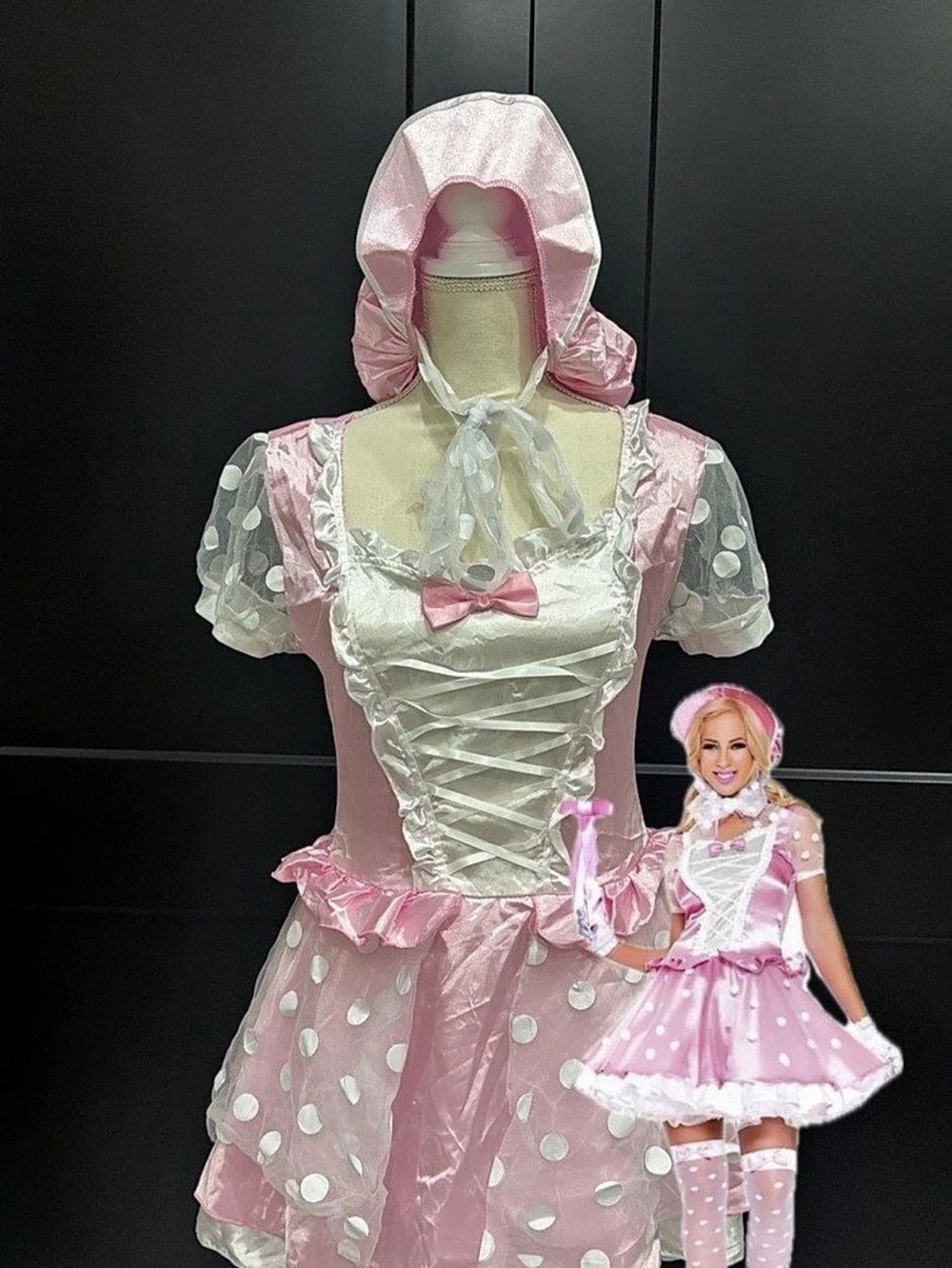 Music Legs Little Bo Peep Costume Set Pink & White